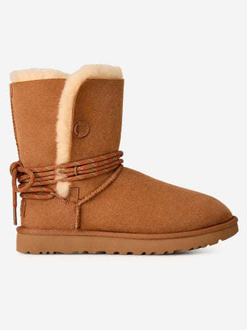 UGG W Stivali Classic Bailey Tie Castagna
