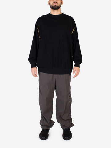 Sweat à col rond avec fermeture éclair