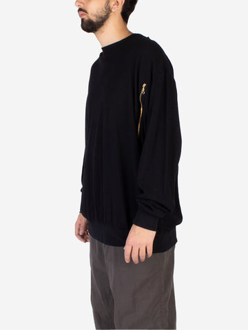 Sweat à col rond avec fermeture éclair