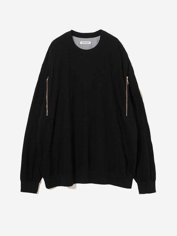 Sweat à col rond avec fermeture éclair