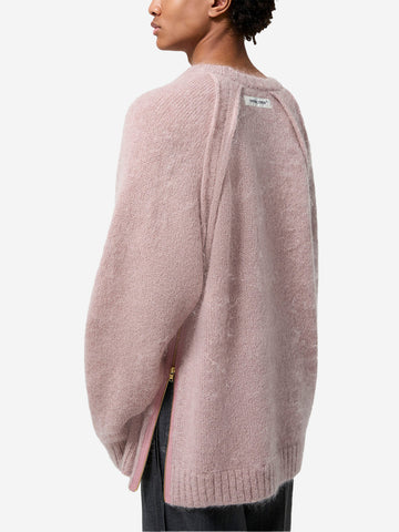 Trui van mohairmix met ritssluiting opzij