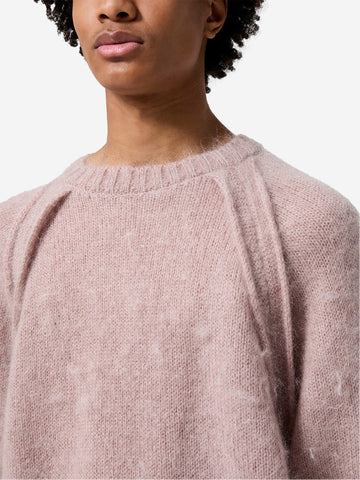 Trui van mohairmix met ritssluiting opzij