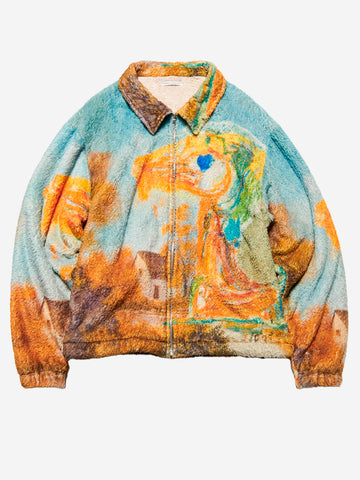 UNIFORM EXPERIMENT Blouson in pile dipinto 'Landscape' Asger Jorn Multicolor