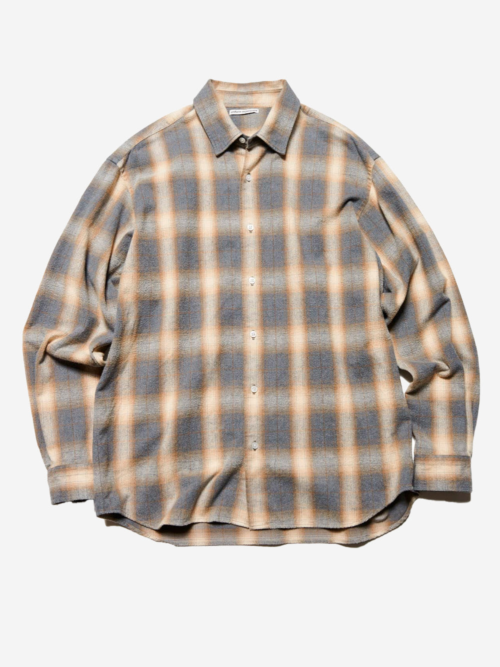 UNIFORM EXPERIMENT Camicia a quadri effetto faded Grigio chiaro Urbanstaroma