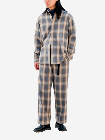 UNIFORM EXPERIMENT Camicia a quadri effetto faded Grigio chiaro