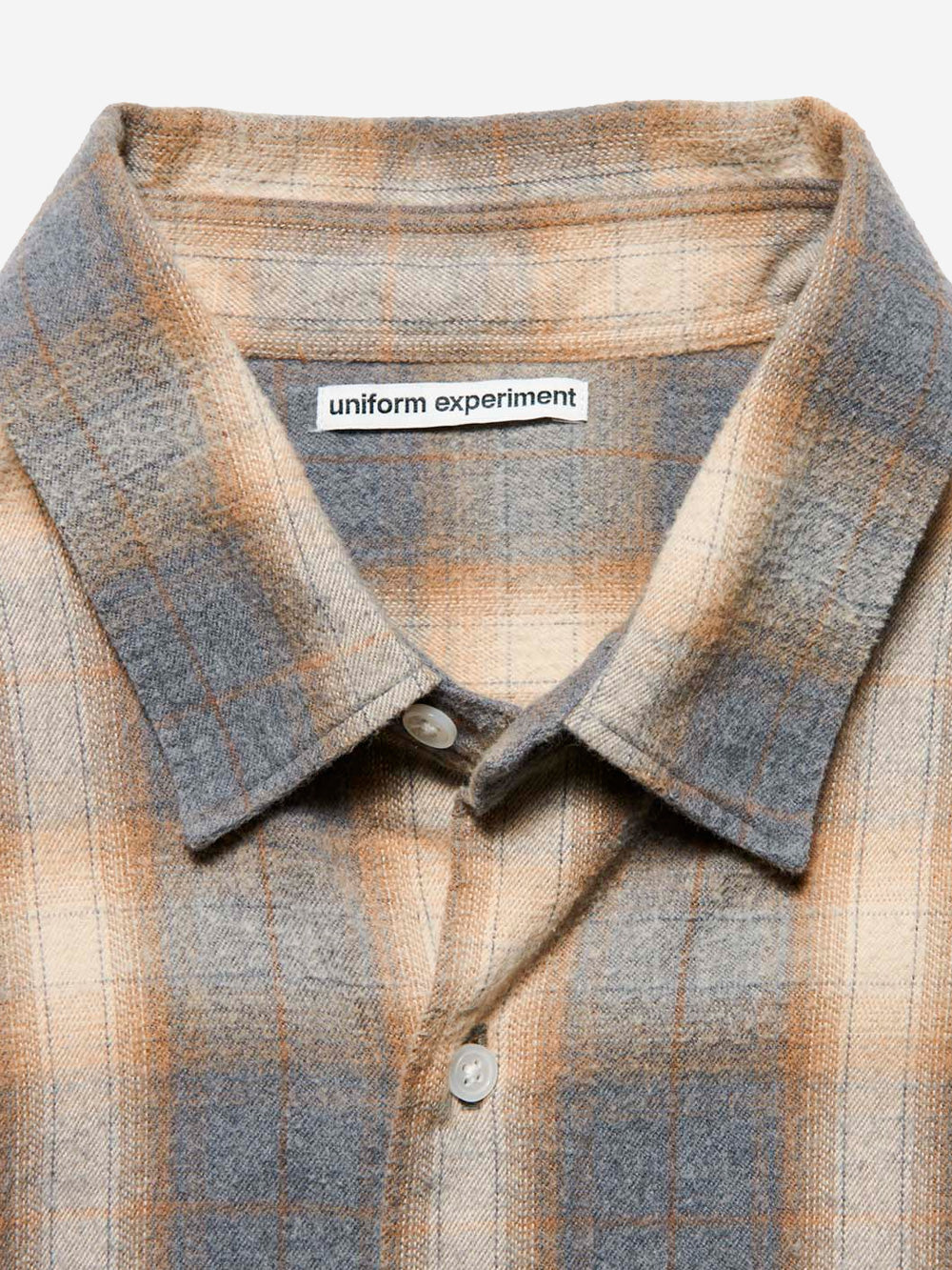 UNIFORM EXPERIMENT Camicia a quadri effetto faded Grigio chiaro Urbanstaroma