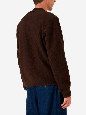 UNIVERSAL WORKS Bomber marrone in lana con zip Marrone