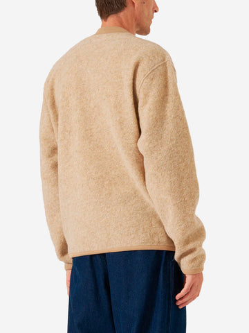 UNIVERSAL WORKS Bomber beige in lana con zip Beige