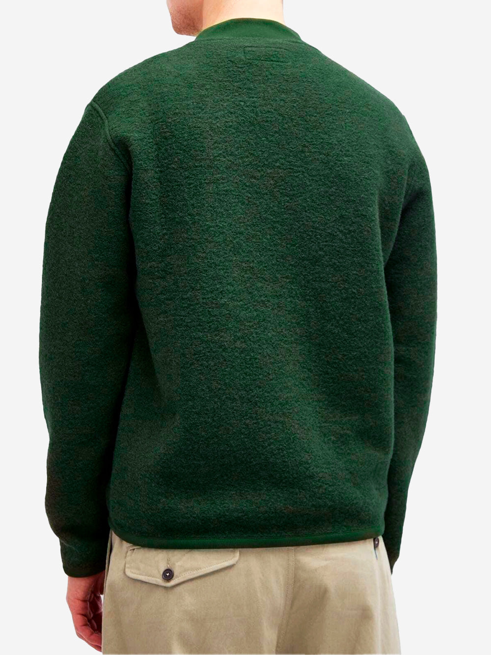 UNIVERSAL WORKS Bomber verde in lana con zip Verde Urbanstaroma