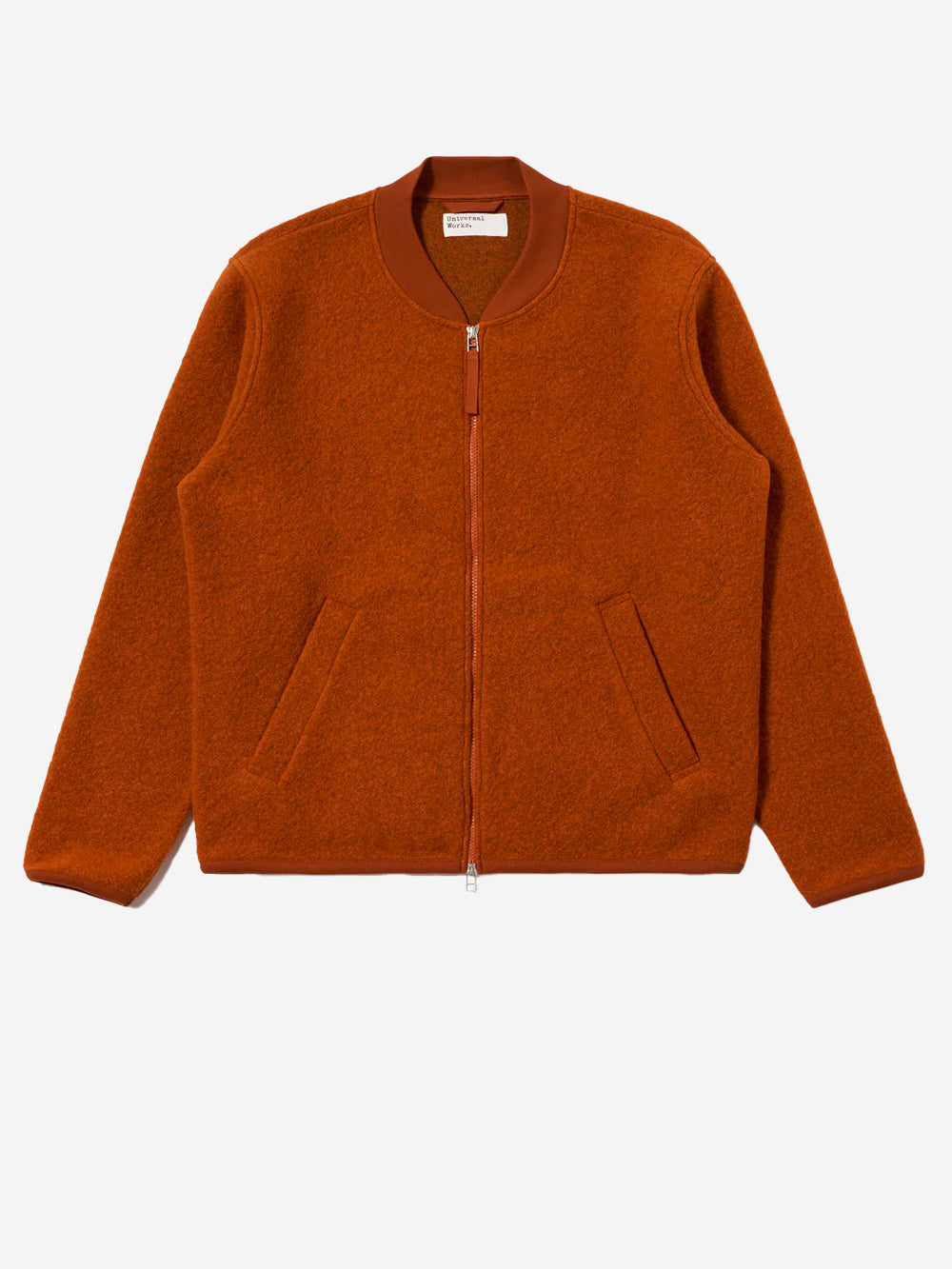 UNIVERSAL WORKS Bomber marrone ruggine in lana con zip Ruggine Urbanstaroma
