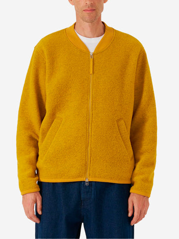 UNIVERSAL WORKS Bomber giallo in lana con zip Giallo