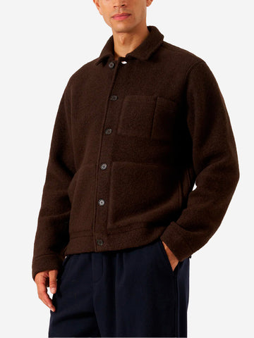 UNIVERSAL WORKS Giacca 'Uniform' marrone in misto lana Marrone