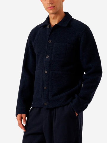 UNIVERSAL WORKS Giacca 'Uniform' blu navy in misto lana Blu scuro