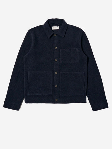 UNIVERSAL WORKS Giacca 'Uniform' blu navy in misto lana Blu scuro