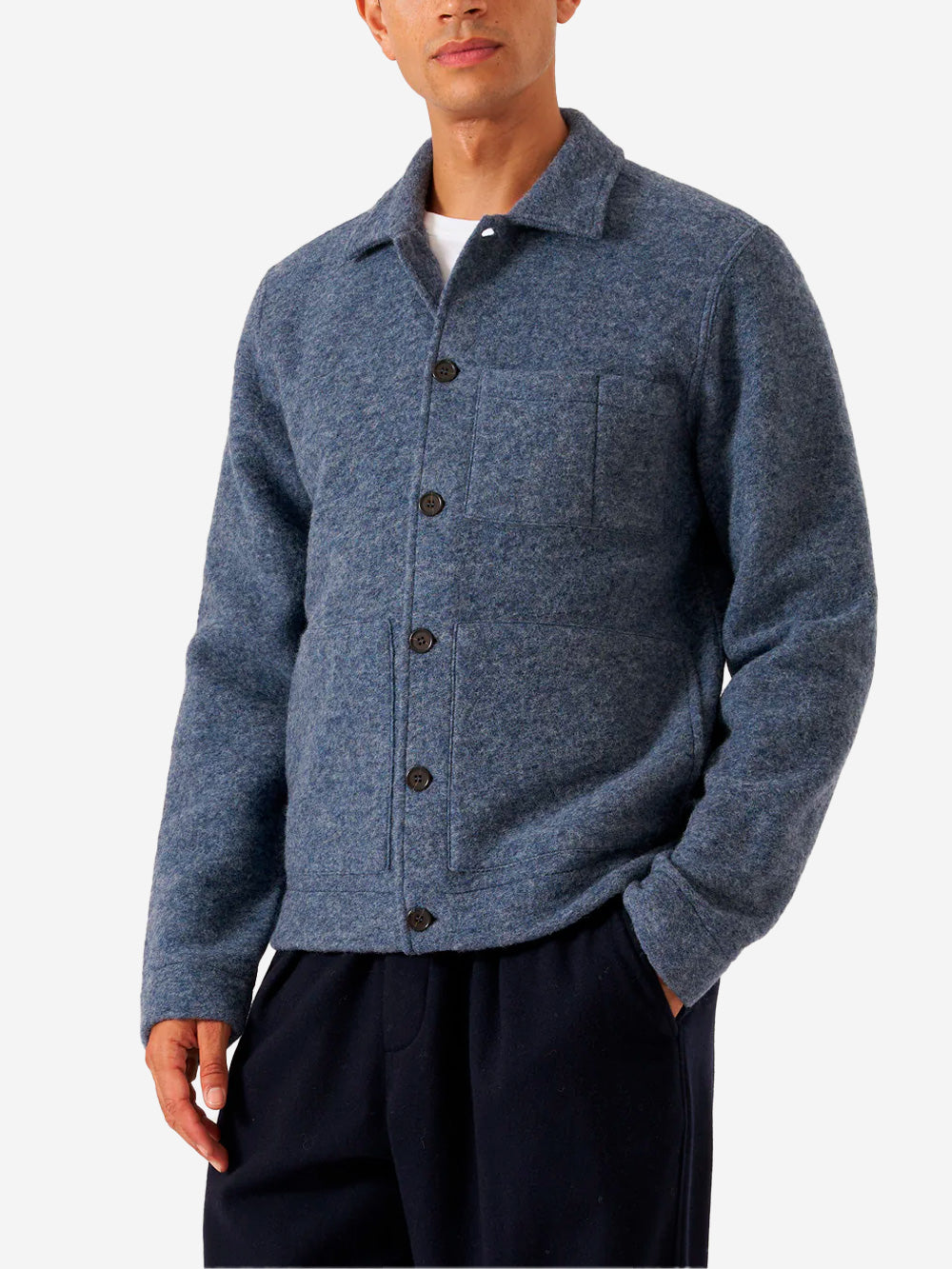 UNIVERSAL WORKS Giacca 'Uniform' blu ardesia in misto lana Blu Urbanstaroma