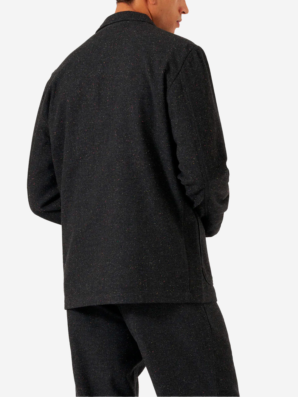 UNIVERSAL WORKS Giacca 3 Button in tweed black salt Nero Urbanstaroma