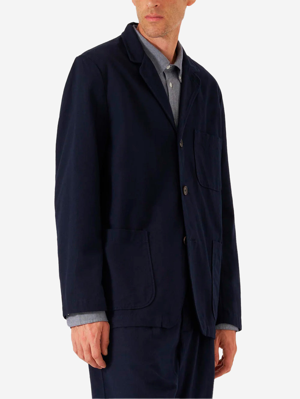 UNIVERSAL WORKS Giacca 3 Button Lucca Suiting blu Blu scuro Urbanstaroma