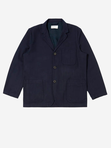 UNIVERSAL WORKS Giacca 3 Button Lucca Suiting blu Blu scuro