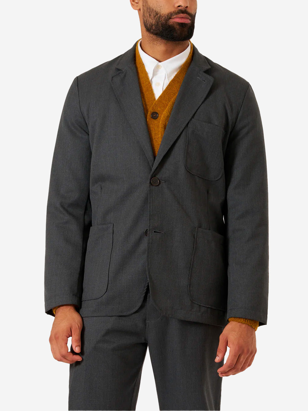 UNIVERSAL WORKS Giacca grigia in misto lana a due bottoni grigio Urbanstaroma