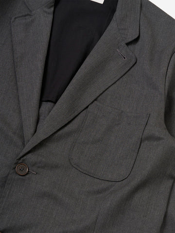 UNIVERSAL WORKS Giacca grigia in misto lana a due bottoni grigio