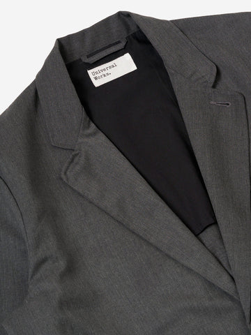 UNIVERSAL WORKS Giacca grigia in misto lana a due bottoni grigio