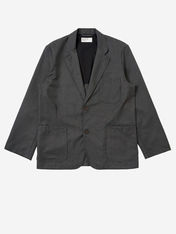 UNIVERSAL WORKS Giacca grigia in misto lana a due bottoni grigio