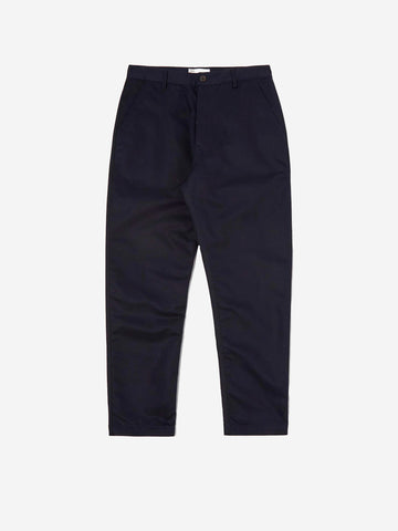 UNIVERSAL WORKS Chino Military blu in misto cotone spazzolato Polytech Blu scuro