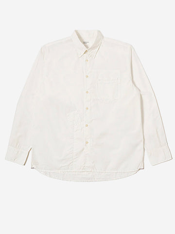 UNIVERSAL WORKS Camicia bianca patched in popeline di cotone Bianco
