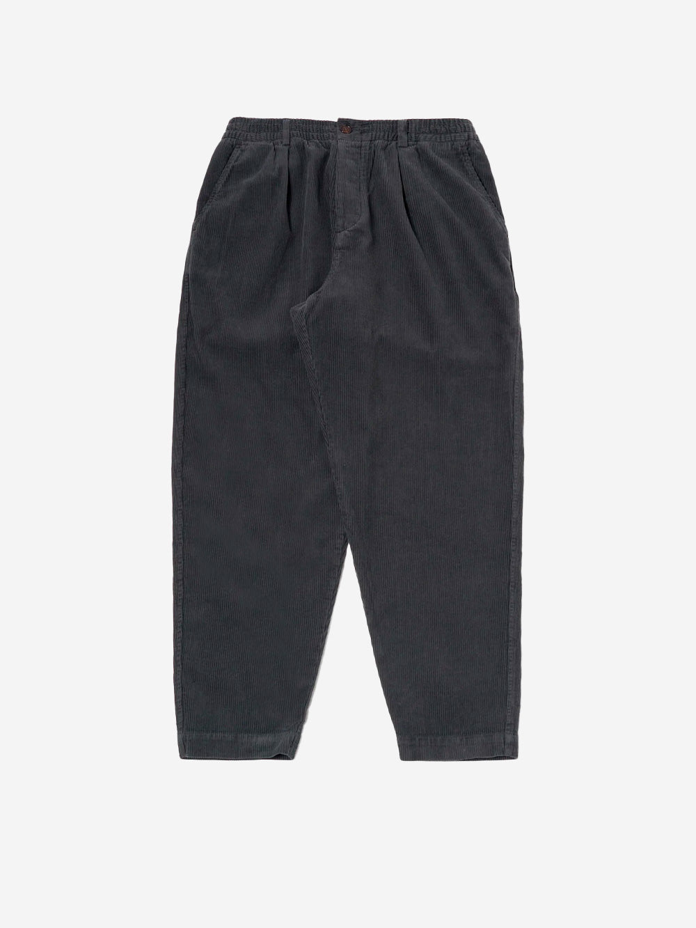 UNIVERSAL WORKS Pantaloni casual pleated in velluto a coste grigi grigio Urbanstaroma