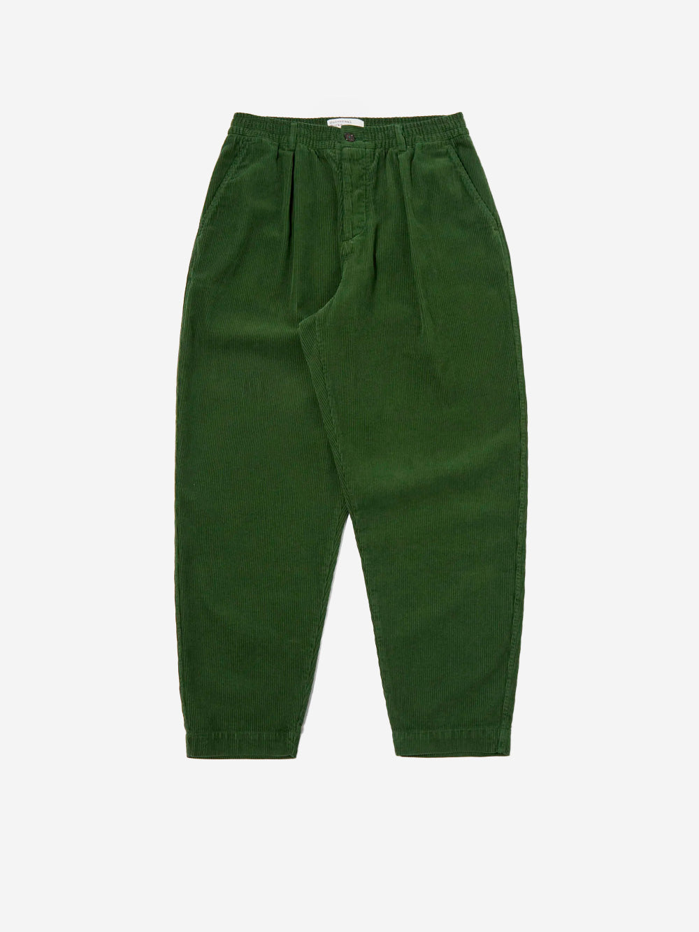 UNIVERSAL WORKS Pantaloni casual pleated in velluto a coste verdi Verde Urbanstaroma