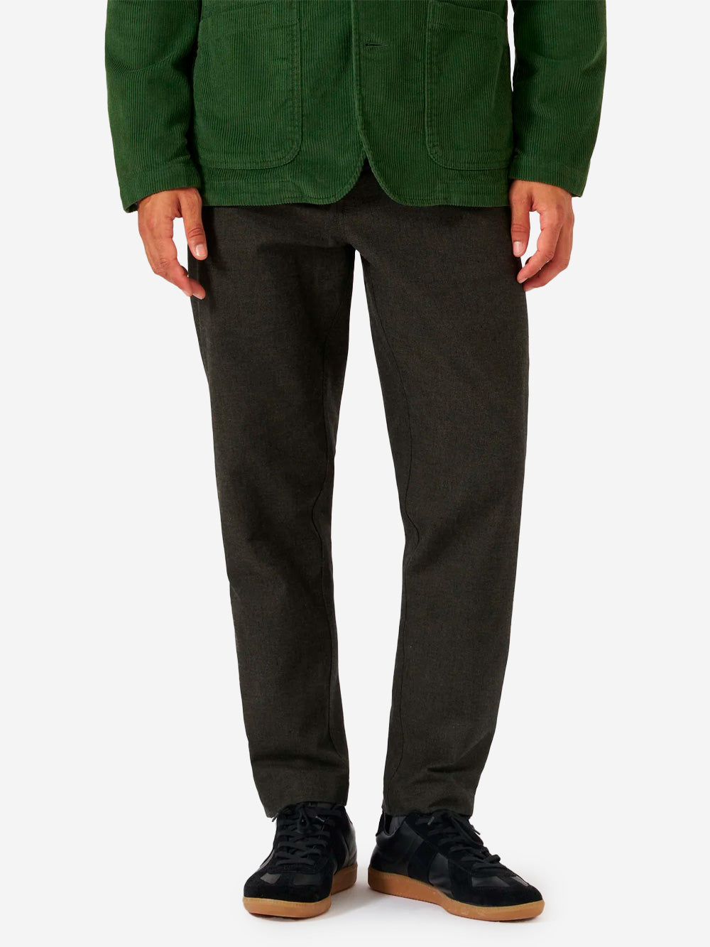 UNIVERSAL WORKS Chino Olive Lucca Suiting Military Verde militare Urbanstaroma