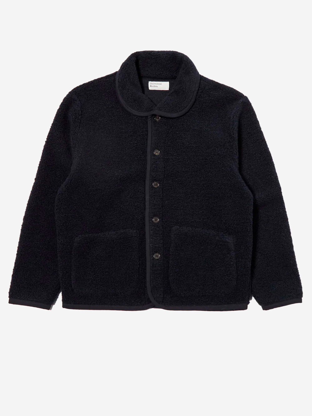 UNIVERSAL WORKS Giacca in pile Lancaster blu navy con collo a scialle Blu scuro Urbanstaroma