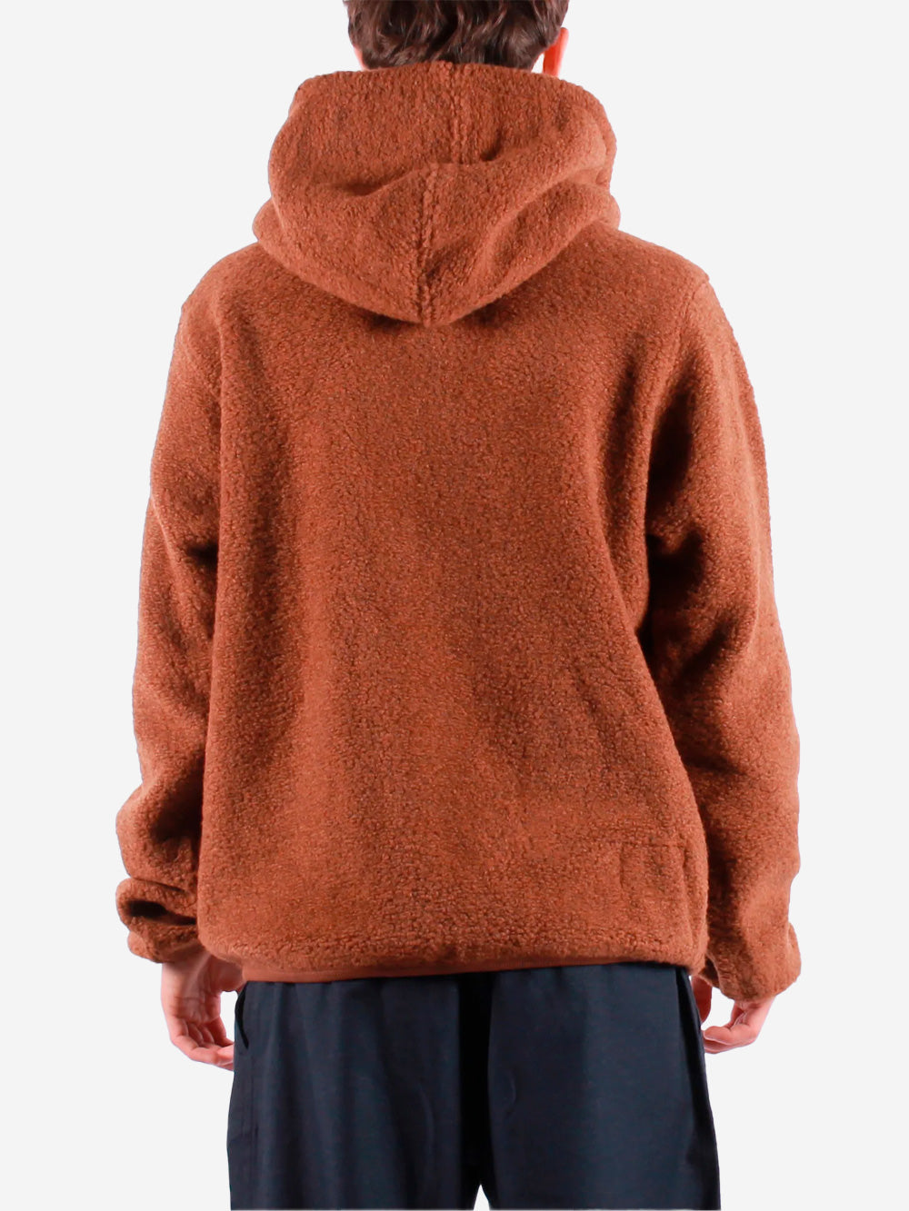 UNIVERSAL WORKS Felpa con cappuccio in pile di lana Cammello Urbanstaroma