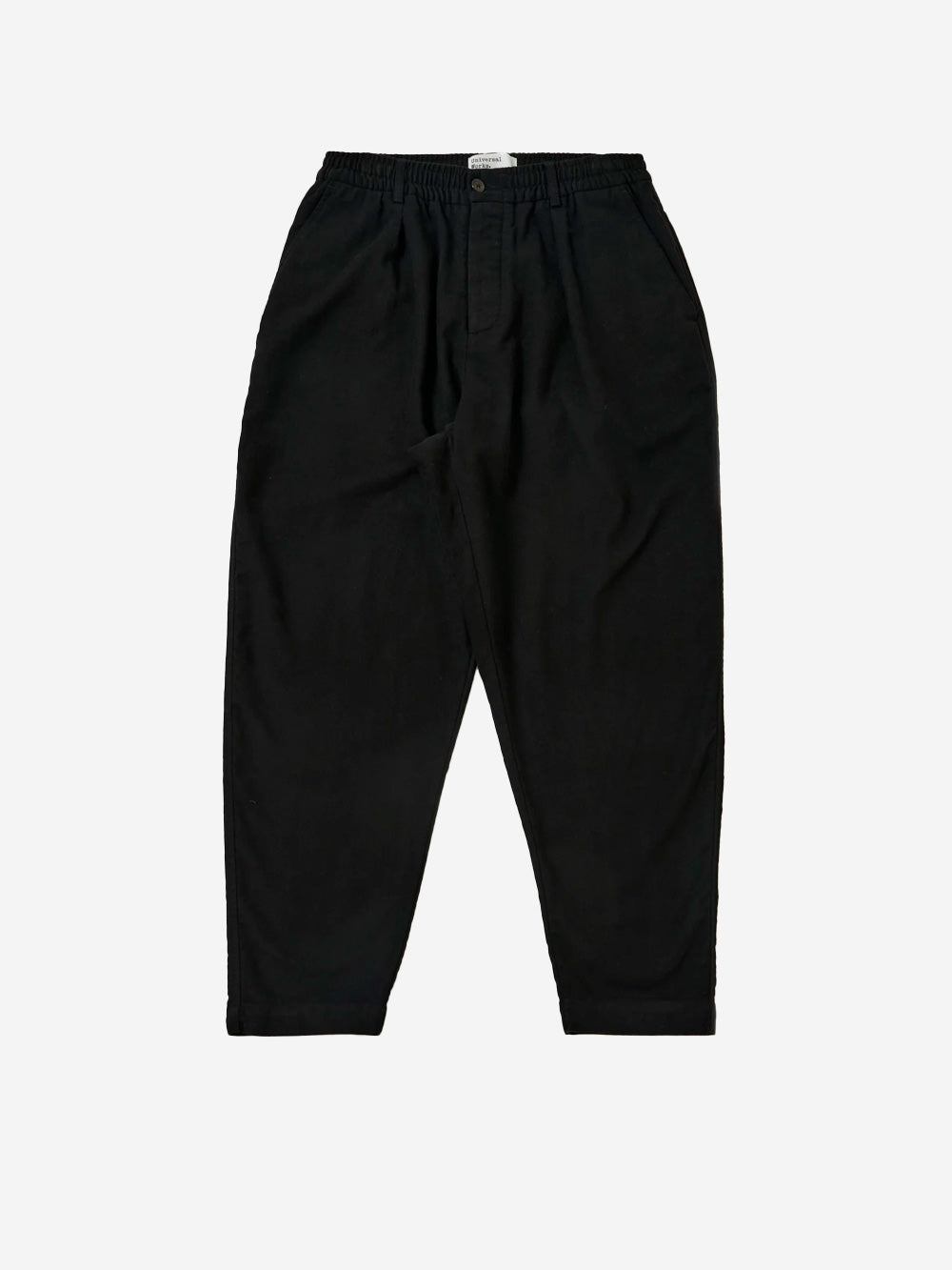 UNIVERSAL WORKS Pantaloni jogger Moleskin Pleated Nero Urbanstaroma