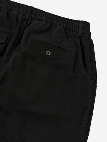 UNIVERSAL WORKS Pantaloni jogger Moleskin Pleated Nero
