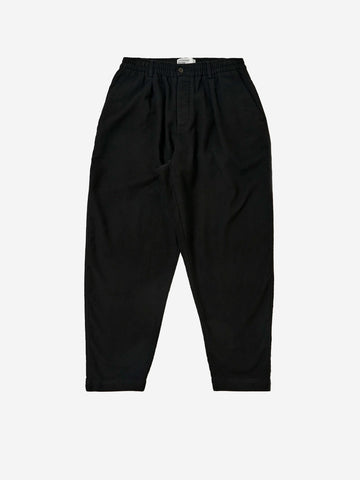 UNIVERSAL WORKS Pantaloni jogger Moleskin Pleated Nero