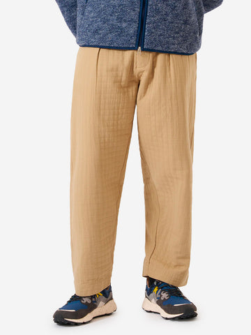 UNIVERSAL WORKS Pantaloni Oxford in cotone ripstop trapuntato Sabbia