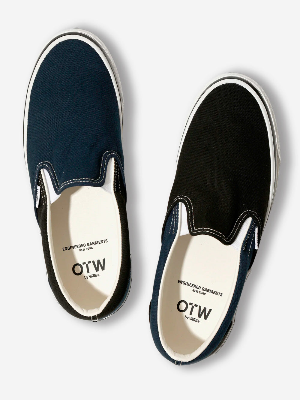 VANS OTW by Vans X Engineered Garments Classic Slip-On 98 nere e blu Nero blu Urbanstaroma