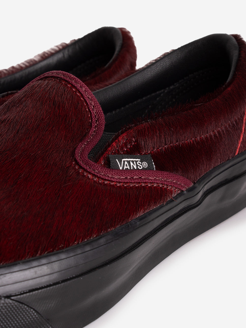 VANS OTW by Vans LX Classic Slip-On 98 Pony Hair burgundy Bordeaux Urbanstaroma