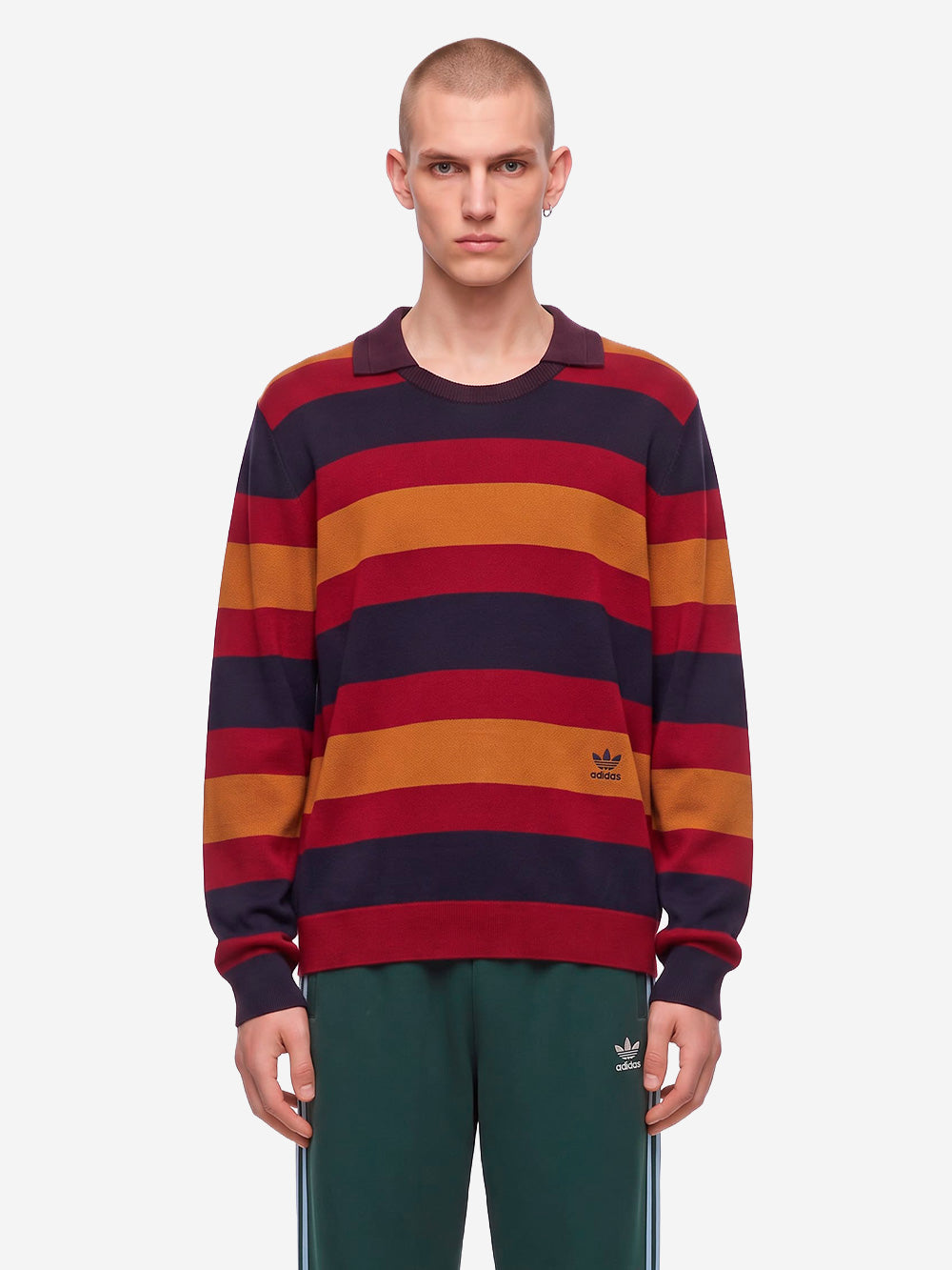 ADIDAS x Wales Bonner maglione a righe Rosso Urbanstaroma