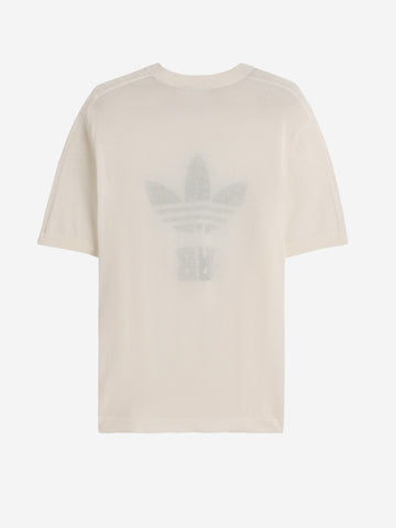 ADIDAS x Wales Bonner t-shirt jacquard bianca Beige