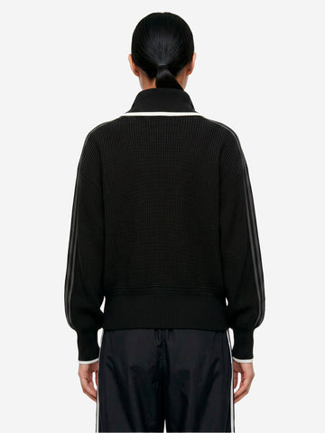 ADIDAS ORIGINALS Track top nero 'Firebird' in maglia spessa Nero grigio