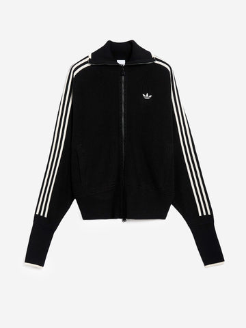 Track top nero 'Firebird' in maglia spessa