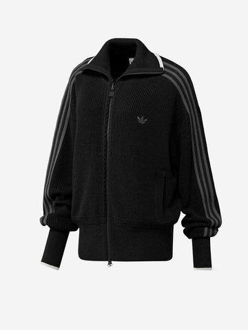 ADIDAS ORIGINALS Track top nero 'Firebird' in maglia spessa Nero grigio