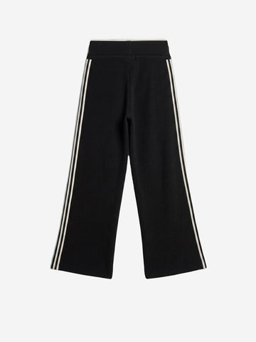 ADIDAS ORIGINALS Pantaloni track Firebird Chunky Knit in nero Nero bianco