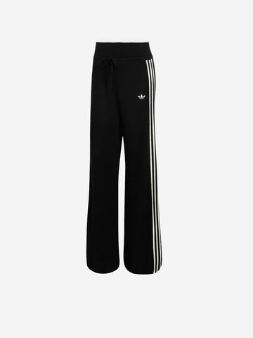 ADIDAS ORIGINALS Pantaloni track Firebird Chunky Knit in nero Nero bianco