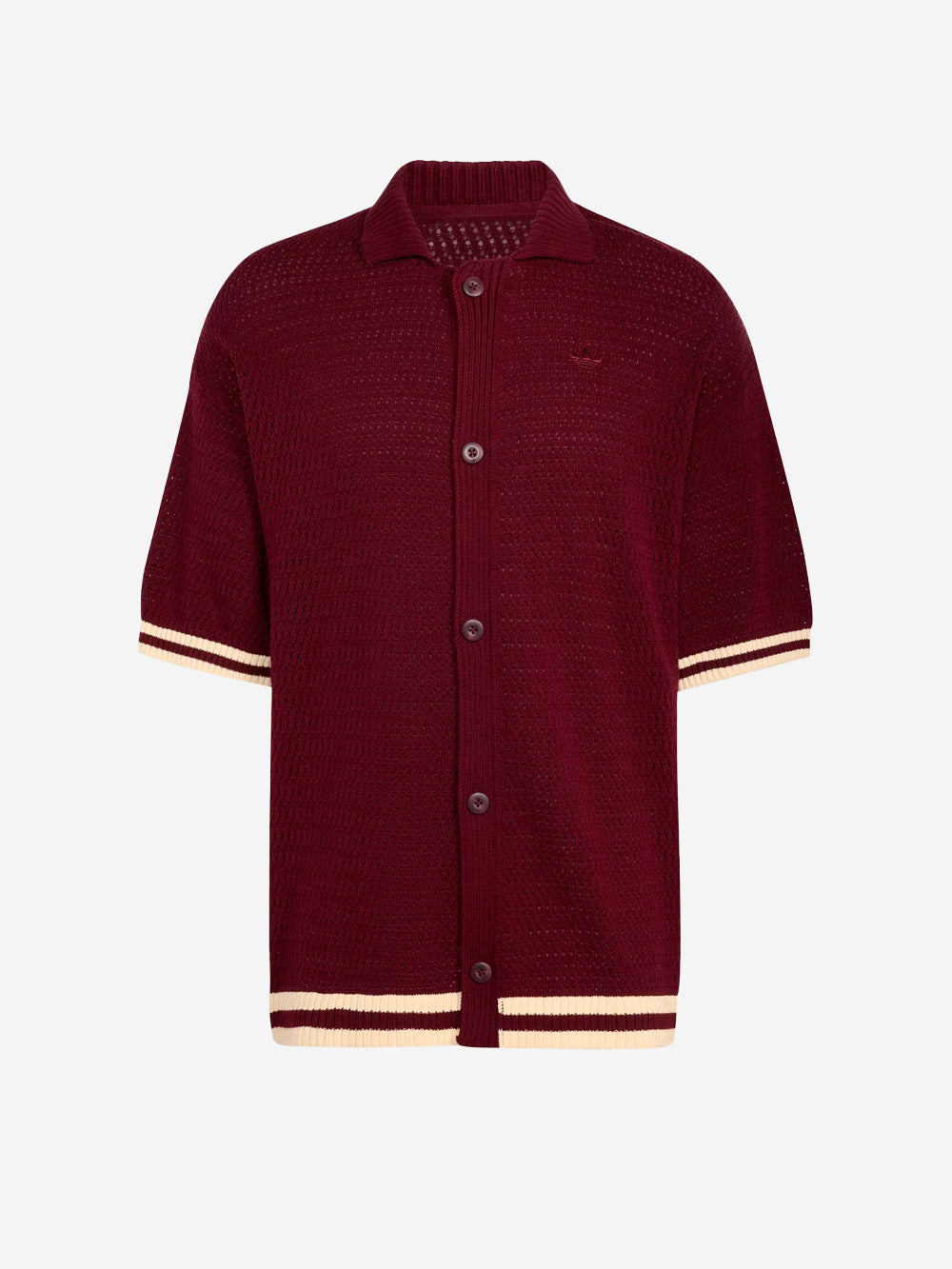 ADIDAS ORIGINALS Cardigan in maglia crochet bordeaux 'Munich' con bottoni Bordeaux Urbanstaroma
