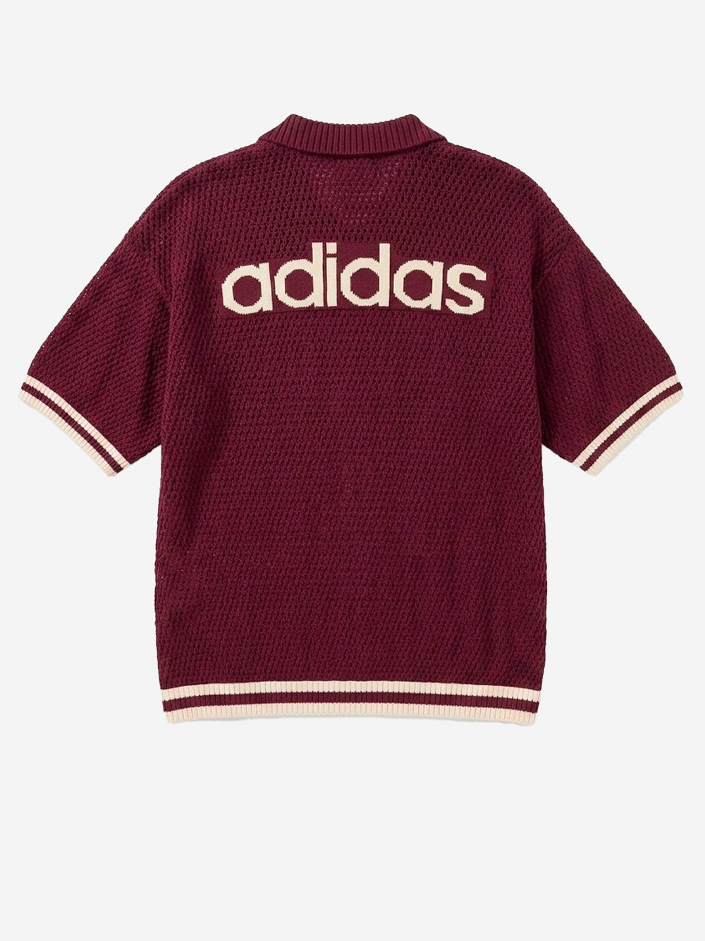 ADIDAS ORIGINALS Cardigan in maglia crochet bordeaux 'Munich' con bottoni Bordeaux Urbanstaroma