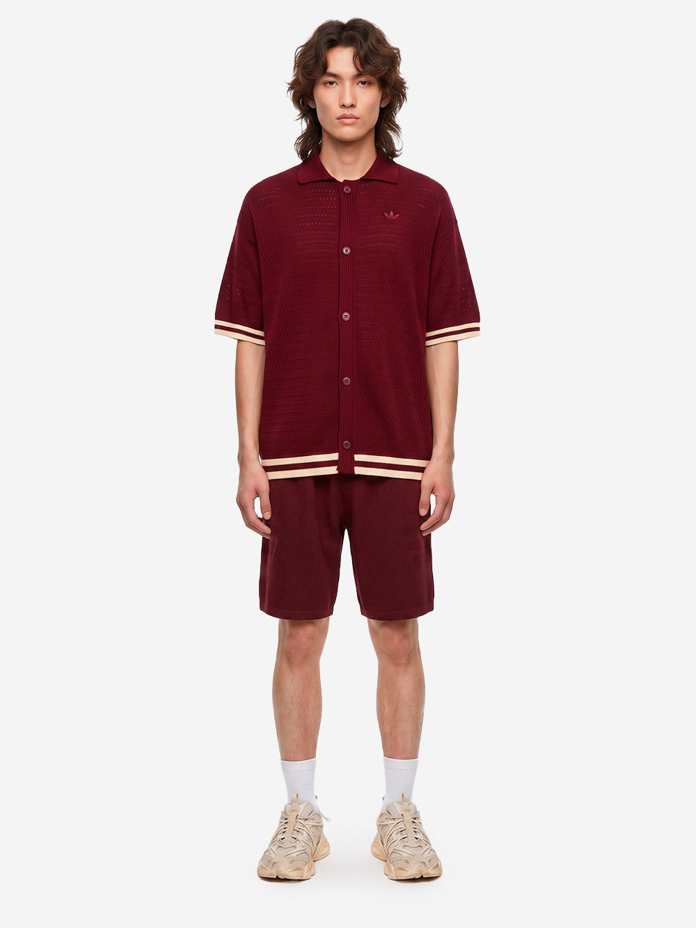 ADIDAS ORIGINALS Shorts bordeaux in maglia 'Munich' Bordeaux Urbanstaroma