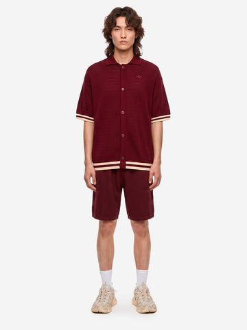 ADIDAS ORIGINALS Shorts bordeaux in maglia 'Munich' Bordeaux